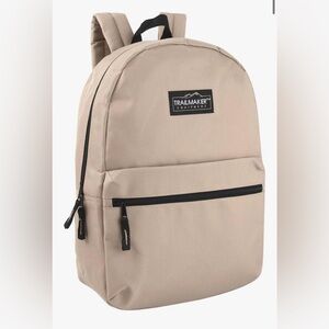 Trail maker Classic 17 inch Backpacks with Adjustable Padded Straps Khaki
